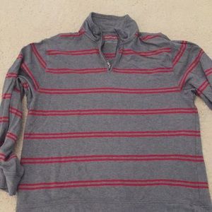 Old Navy sweatshirt, gray with red stripes